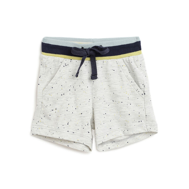 Boys Light Natural Printed Short Trousers image number 0